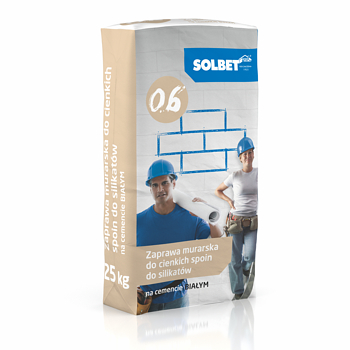Zaprawa murarska do cienkich spoin do silikatów na cemencie białym 0.6
