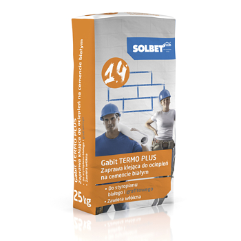 Zaprawa klejąca do ociepleń na cemencie białym Gabit TERMO PLUS 1.4